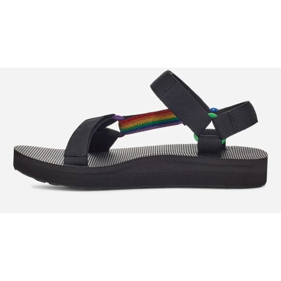 Teva Men's Mid Universal Pride Platform Sandal F16221B Black Rainbow Size 11 - Picture 3 of 6